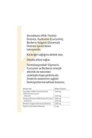 Live Yourself Silymarin Curcumin Berberin 30 Kapsül
