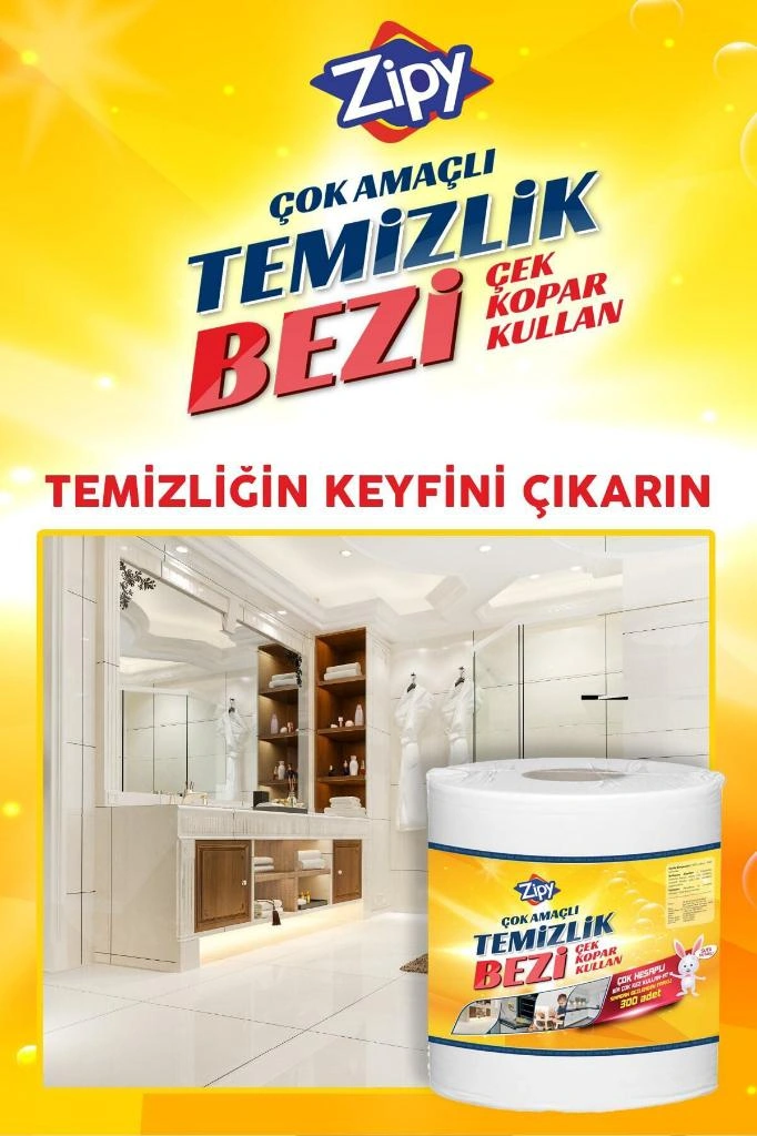 Zipy Easy Clean Yumuşatıcı Kokulu Yüzey Temizlik Havlusu Islak Kova Mendil 200 Adet