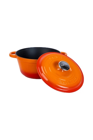 Lava Döküm Yuvarlak Tencere Döküm Demir Kapak New Heritage Serisi Çap(Ø)24cm.