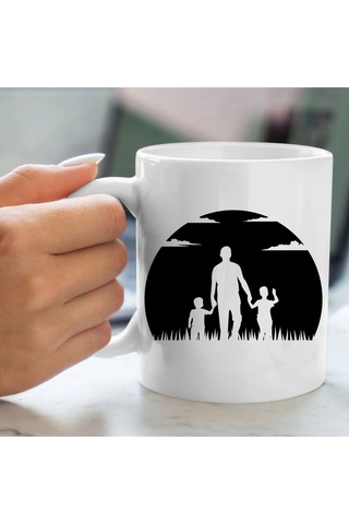 Babalar Gününe Özel Bardak - Baba Bardağı - Babaya Bardak Beyaz