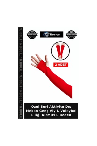 Özel Seri Aktivite Dış Mekan Genç Vly-l Voleybol Elliği Kırmızı L Beden