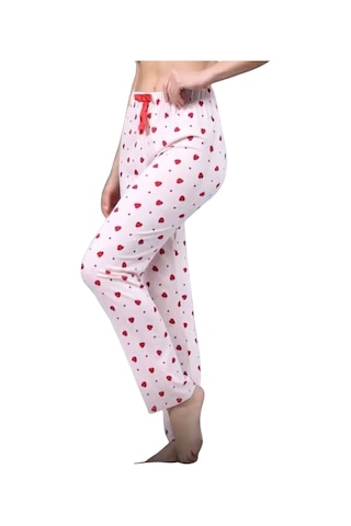 Pijama Altı Modal Ring Viskon Kumaş Çilek Desenli-pembe Çok Renkli