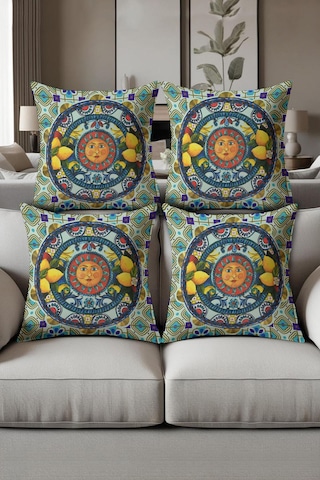 Dijital Baskılı Yumuşak Dokulu 4 Lü Kırlent Kılıfı Takımı 43x43 Cm Krl0069 Renkli