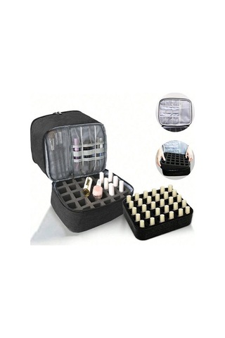 Novahub Çift Katmanlı Yükseltilmiş Kozmetik Çantası, Pratik Taşınabilir Alet Çantası Yeşil