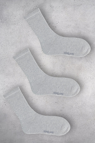 ELANOR Kadın Organik Pamuklu 3 Lü Paket Grimelanj Çorap