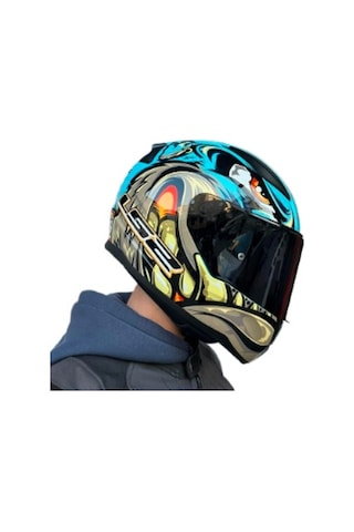 Ls2 Rapid 2 Siyah Vizör Kask Mor Neo Mavi