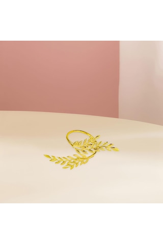 Homyl Altın Peçete Halkaları Masa Düzeni Orta Parçası Metal Altın