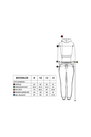 Toontoy Kız Çocuk Blok Renkli Eşofman Takımı Lila