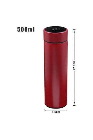 Mey İthalat Sıcaklık Göstergeli Dijital Termos 500 Ml Çok Renkli