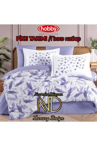 Hobby Poplin Pike Takımı Tek Kişilik Silva Lila Çok Renkli