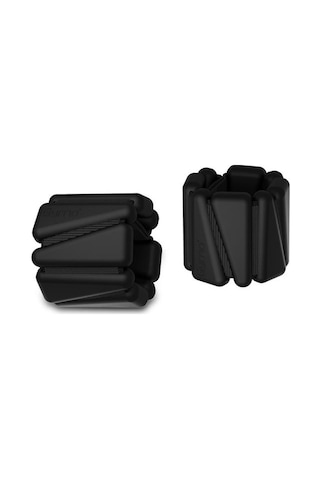 Gymo Pro Series Ayarlanabilir Silikon Bilek Ağırlığı 2x1kg Üçgen Siyah