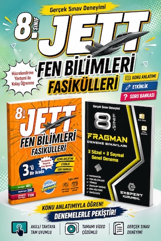8.sınıf Jett Fen Bilimleri Fasikülleri -3 Fragman Deneme