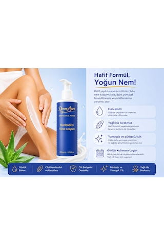 Dermaura Hyalüronik Asit & Shea Butter İçerikli Nemlendirici Vücut Losyonu 200 ML
