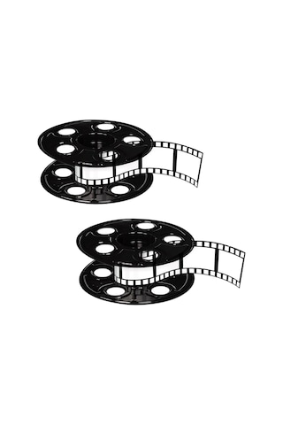Beistle 2 Parça Ödül Gece Film Makarası Film Şeridi İle Orta Parça Kırmızı Halı Hollywood Parti Dekorasyonları, 9" Ve 15", Siyah/beyaz 7/8 Yaş