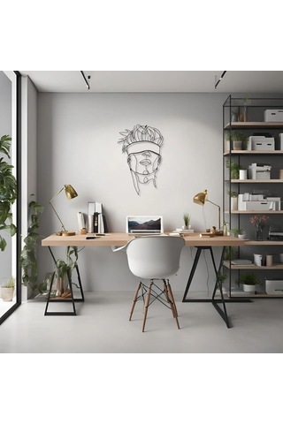 Şık Metal Tablo Kör Adam Blind Man Metal Duvar Tablosu Soyut