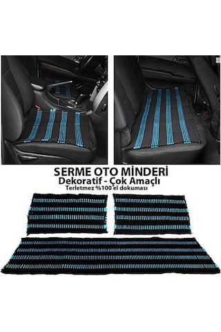 Terletmez Oto Kilim Ön Ve Arka 3 Lü Serme Set Oto Minderi (461962690)