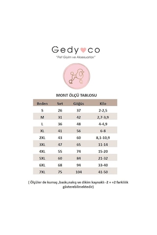 Gedyco Soft Toscano Kedi Köpek Mont