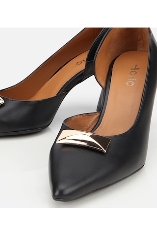 Hotiç Kadın Deri Siyah Tokalı Stiletto 01ayh304210a100 Siyah