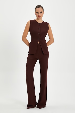 Serpil Exclusive Kadın Minimalist Kolsuz Yelek - Bordo