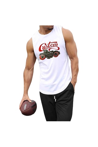 Bluu Chopper Kolsuz Sporcu T-shirt Tank Top Spor Atlet