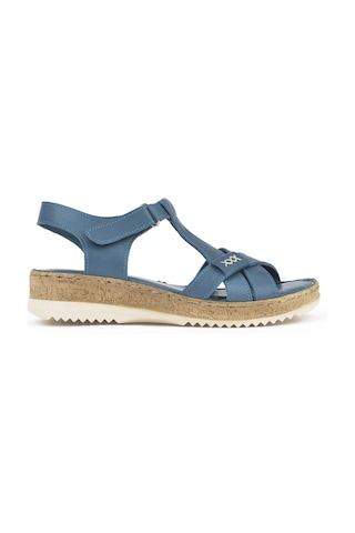 Ziya, Kadın Hakiki Deri Sandalet 1511051z011 Mavi 1511051z011 210 Mavi