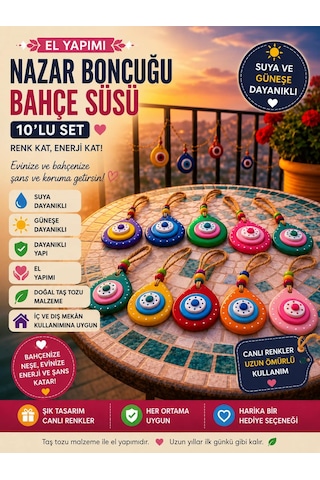Nazar Boncuğu Duvar Balkon Bahçe Süsü