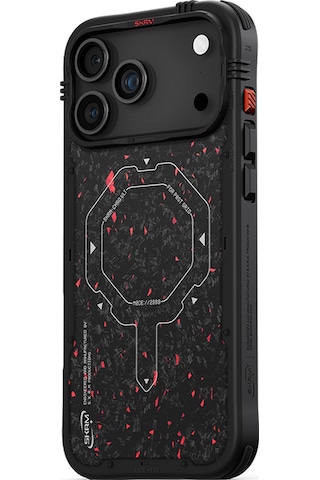 Apple Uyumlu iPhone 17 Pro Kılıf M-safe Şarj Özellikli Airbag Tasarımlı Skinarma Vektor Kapak Siyah Siyah