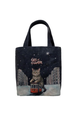 Dogo Kadın Vegan Siyah Large Tote Bag - Paws On Taksim Tasarım