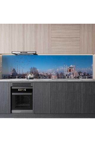 Mutfak Tezgah Arası Folyo Fayans Kaplama Folyosu İstanbul Panorama