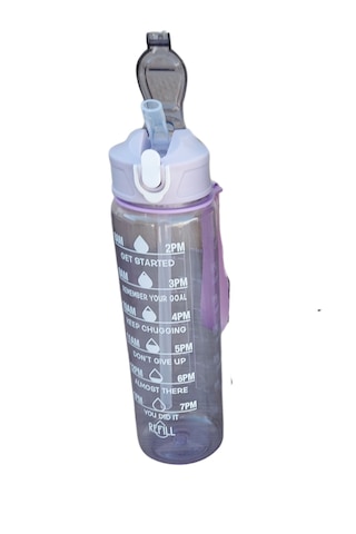 750ml Pipetli Sızdırmaz Plastik Sporcu Öğrenci Motivasyon Mataras