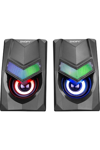 Snopy Sn-X25 Rgb Işıklı 3Wx2 Siyah Usb Speaker