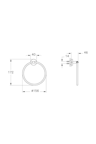 VitrA Base 200 Halka Havluluk A44101 Gümüş