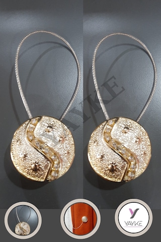 Yayke Perde Mandalı-mıknatıslı Perde Tutacağı Gold Güneş