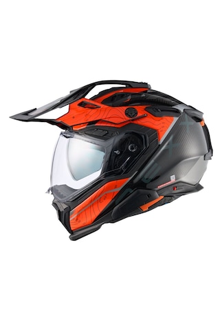 Nexx X.wed 3 Furka Karbon Enduro Motosiklet Kaskı Turuncu-gri