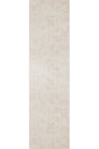 Yıkanabilir Kaymaz Tabanlı Violin Embos Kesme Rulo Halı Yolluk Krem