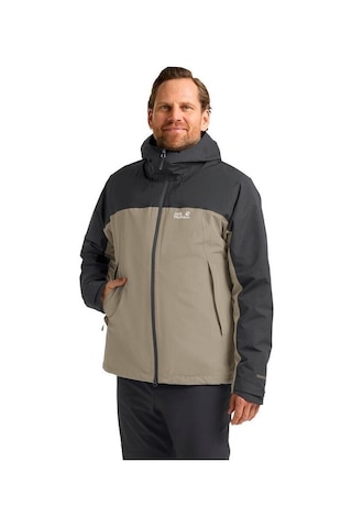 Jack Wolfskin Jack Wolfskın Wıld Places 3ın1 Jkt M Erkek Linen Outdoor Ceketi A65257-5940 Bej - Siyah