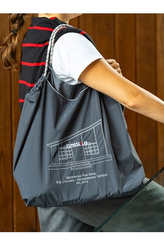 Espressolab Santral İstanbul Nakışlı Shopper Çanta Antrasit