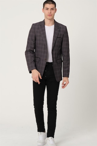 C9058 DEWBERRY ERKEK CEKET-SİYAH-BORDO Bordo - Siyah