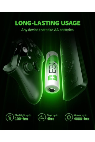 Ebl LN-8114 2800 mAh 1.2 V Ni-Mh AA Kalem Pil 4'lü