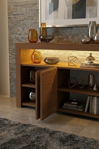 Sur Ledli Tv Ünitesi 164 Cm Beyaz Ceviz