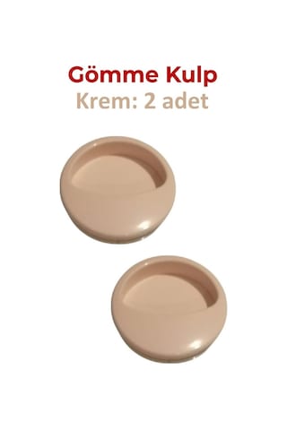Adilon Gömme Kulp, 50 mm, Krem (2 Adet)