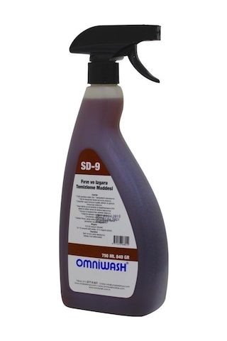 Omniwash Sd-9 750ml Yağ Sökücü Fırın Ve Izgara Temizleme Maddesi 6 Adet
