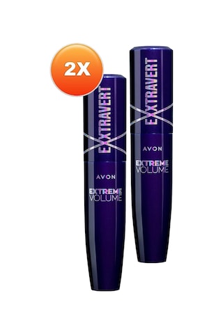 Avon Exxtravert Ekstra Hacim Veren Maskara 9 ML Blackest Black 2'li
