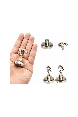 Manyetik Kancalar, Manyetik Kanca, Güçlü Mıknatıs Nodyme 5,5 Kg Çekme Kuvveti 6'lı Paket Zhuoxuan