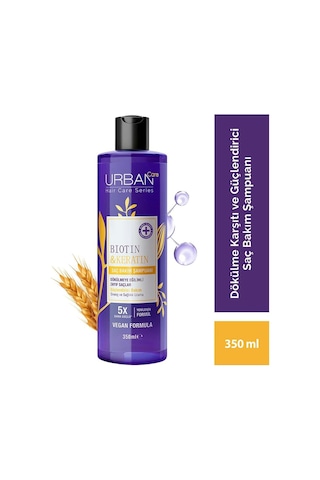 Urban Care Biotin & Keratin Dökülme Karşıtı Ve Zindeliklı Uzamaya Yardımcı Saç Bakım Şampuanı, 350 Milil Diğer
