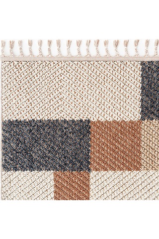 Cool Halı Bress 1406 Sarı Hav Toz Vermez Hasır Dokulu Salon Mutfak Antre Bukle Örgü Modern Desen Halı