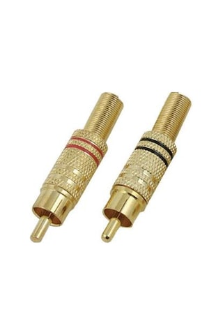 Electroon Rca Erkek Tos Jak Fiş Metal - 10Adet