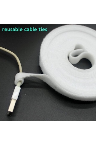 Beyaz Sırtsırta Cırt Bant, Kablo Düzenleyici Cırt Kablo Bağı