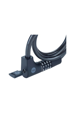 Yale Essential Kablolu Bisiklet Kilidi 1000mm Şifreli Ve Anahtarlı Ycc0121002 Gri - Siyah