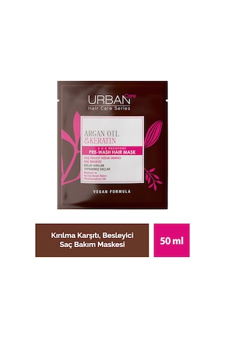 Urban Care Argan Oil ve Keratin Duş Öncesi Yoğun Onarıcı Saç Maske 50 ML